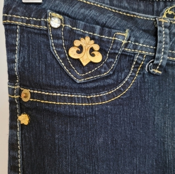 Dereon by Beyonce's Skinny Stretchy Low Rise Denim Blue Jeans in Size 2 - Picture 6 of 16